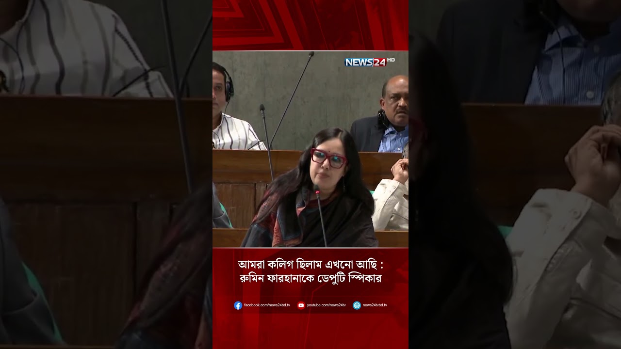 আমরা কলিগ ছিলাম এখনো আছি : রুমিন ফারহানাকে ডেপুটি স্পিকার | NEWS24