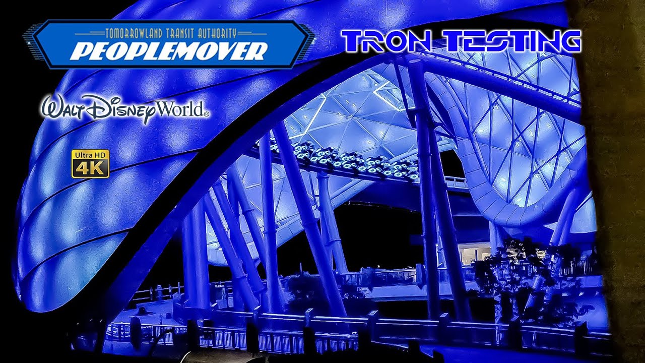 Tomorrowland Transit Authority PeopleMover at Night Low Light 4K POV Walt Disney World 2022 11 01