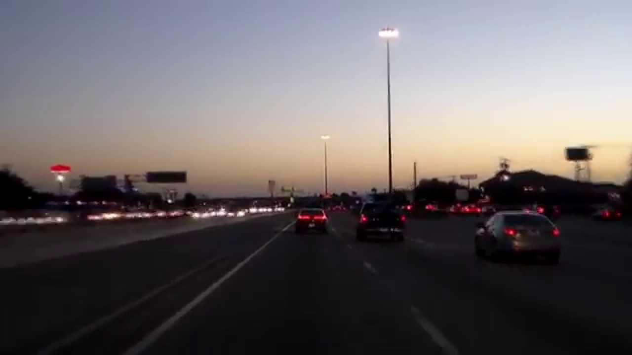 US-75 Dallas Texas Sunset and Night Tour