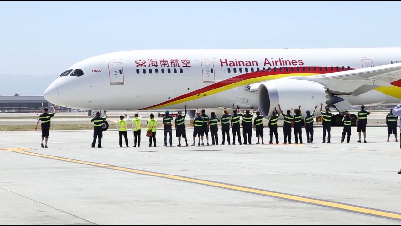 Hainan Airlines Inaugural Flight at Mineta San Jose International Airport (SJC)