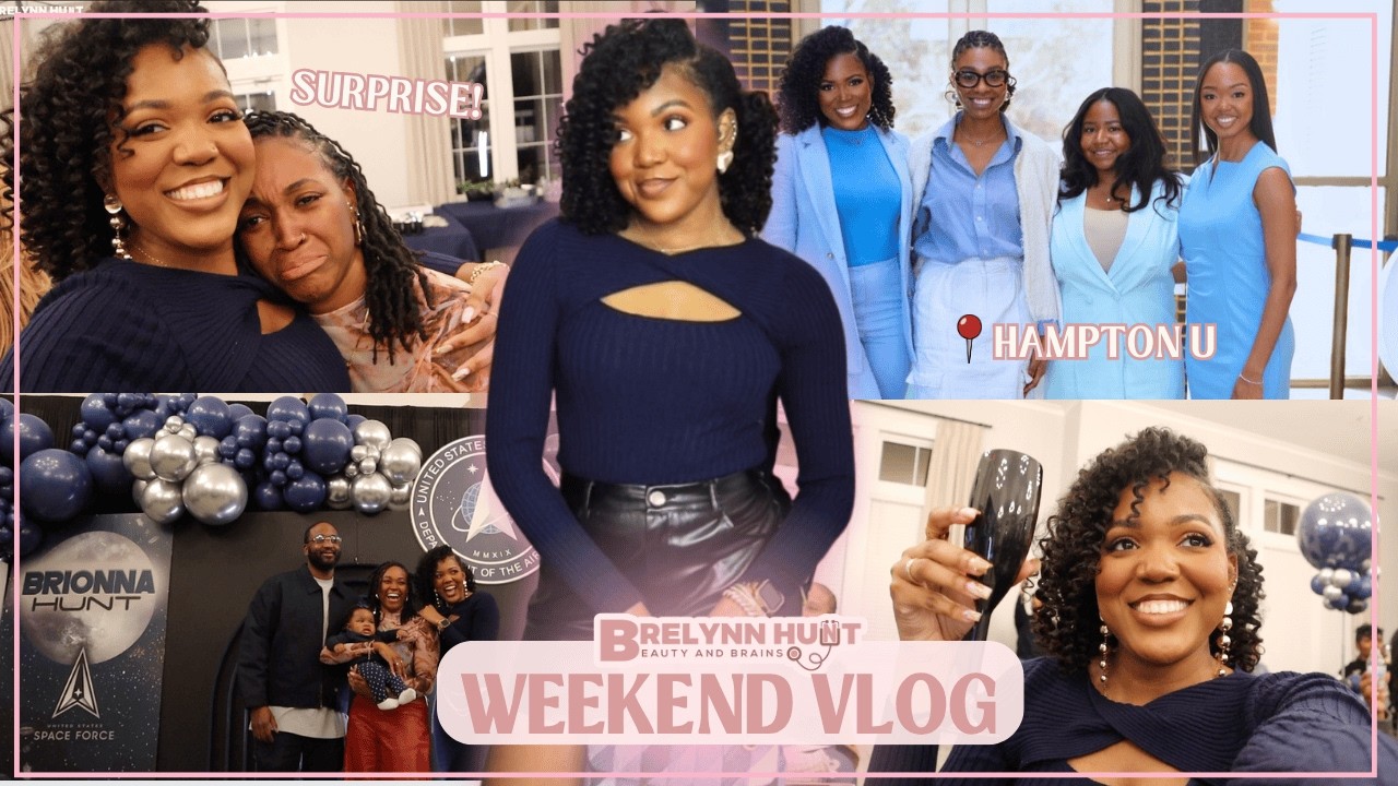 WEEKEND VLOG | Come With Me to Speak at Hampton🎤 + Another Surprise Party!? | Being Brelynn