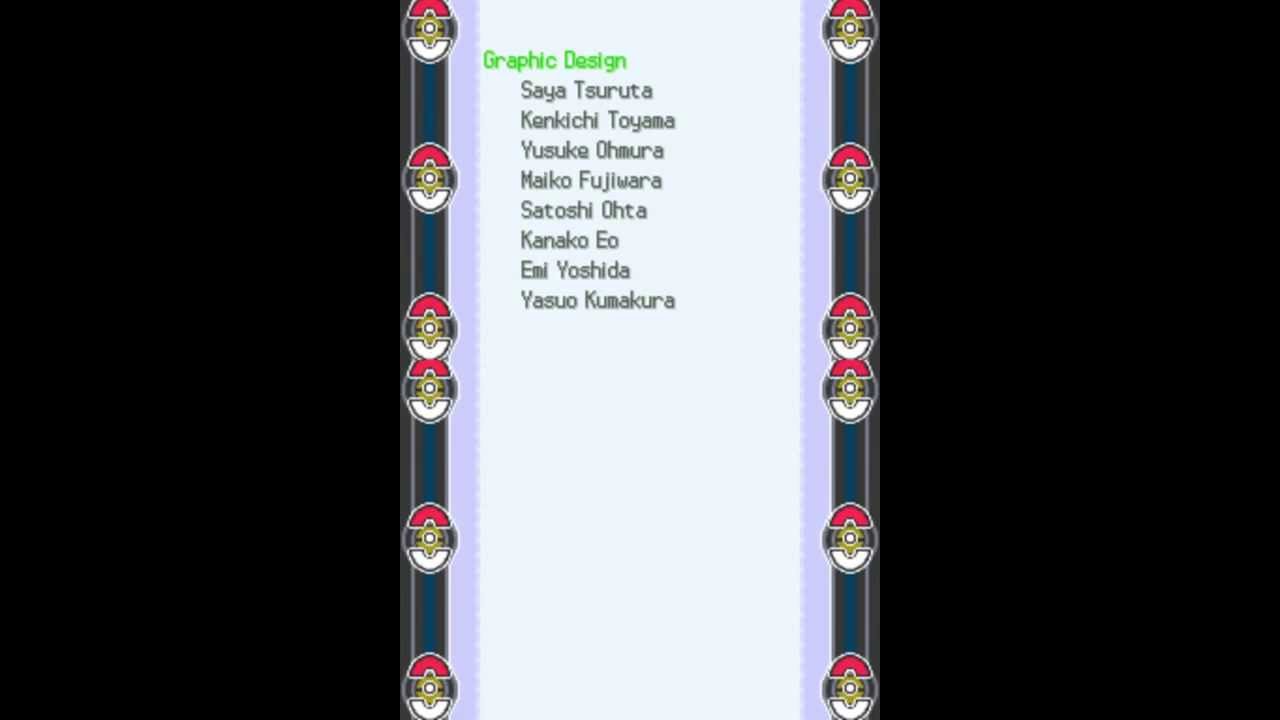 Pok&eacute;mon HeartGold - Credits