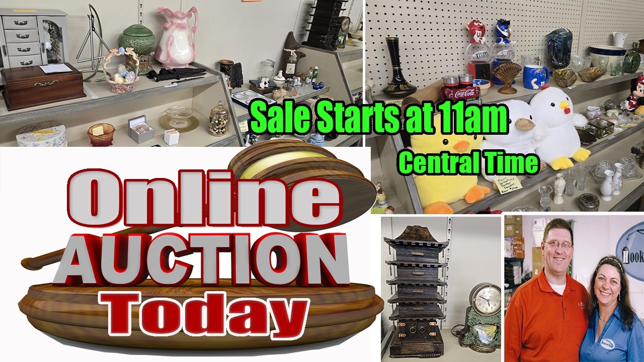 5-Hour LIVE Auction at 11AM CST | Vintage, Collectibles, Glassware & Fun Finds!