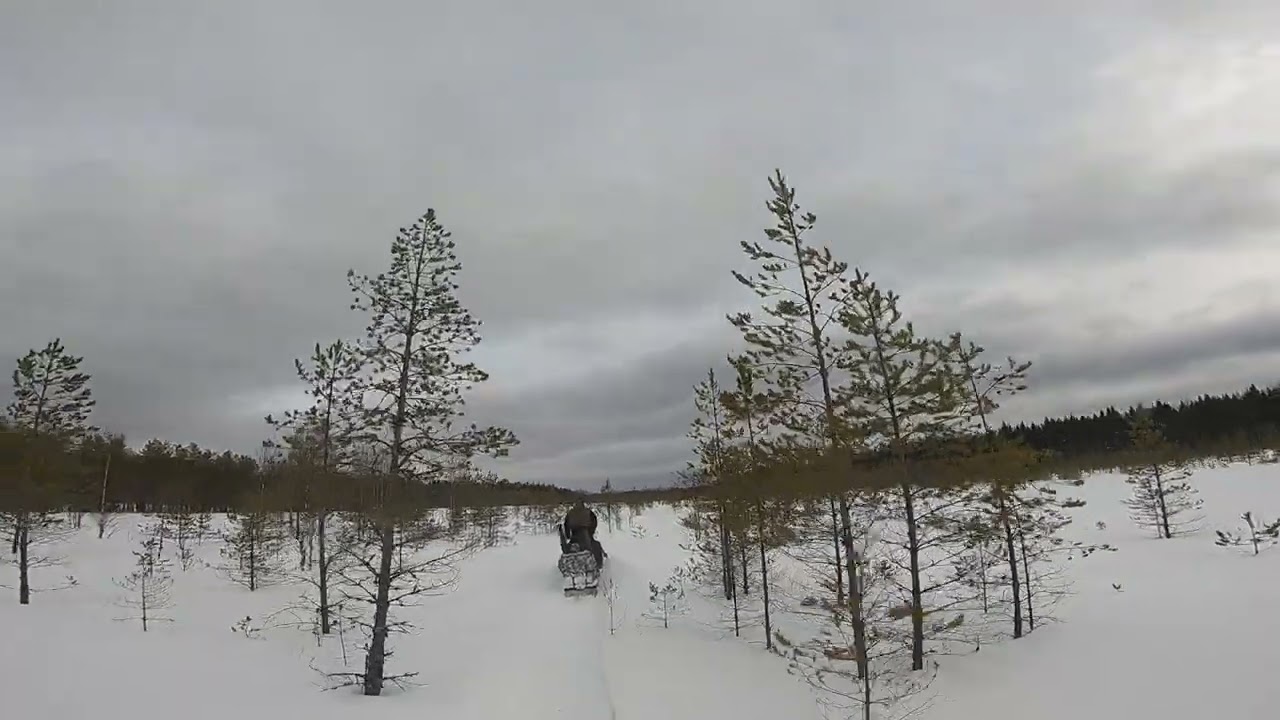 SM-002 и Arctic Cat. по снежной целине в плюсовую погоду.