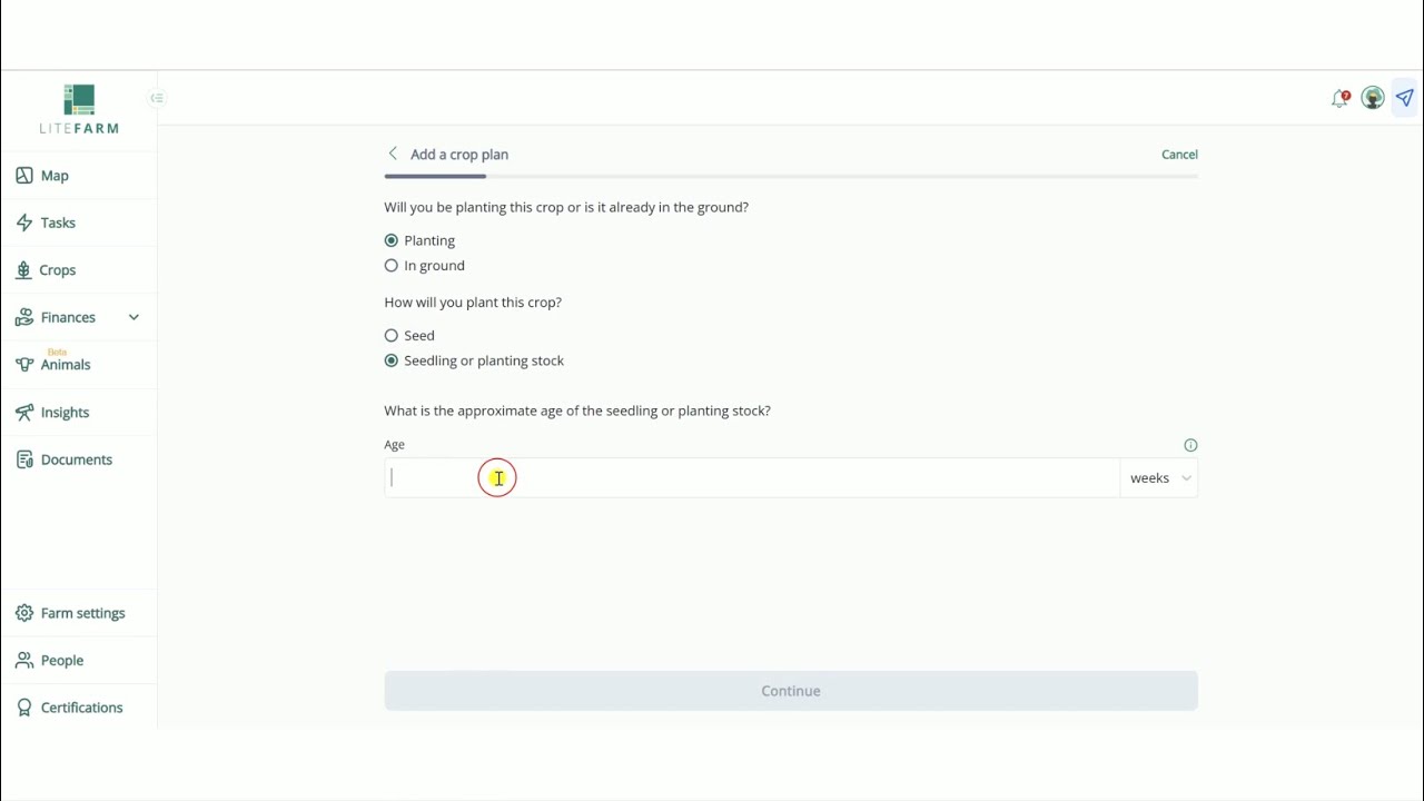 Creating a Crop Plan