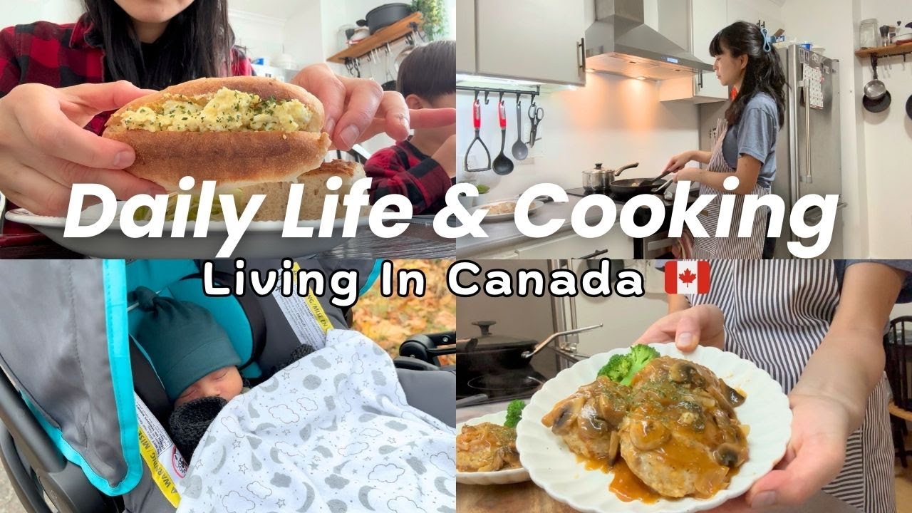 Life with 2 Weeks Old Baby 👶 | Daily Life & Home Cooking | Living in Canada 🇨🇦