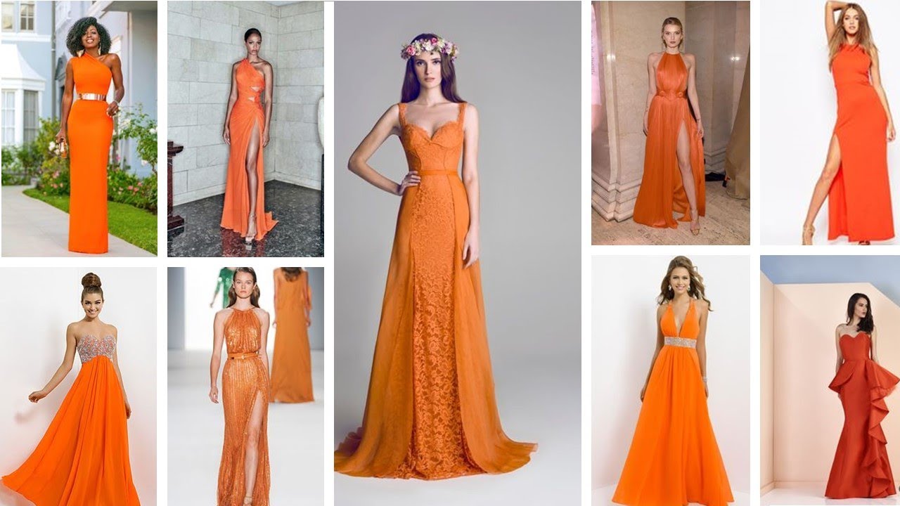 Ideas de vestidos de gala color anaranjados/naranja