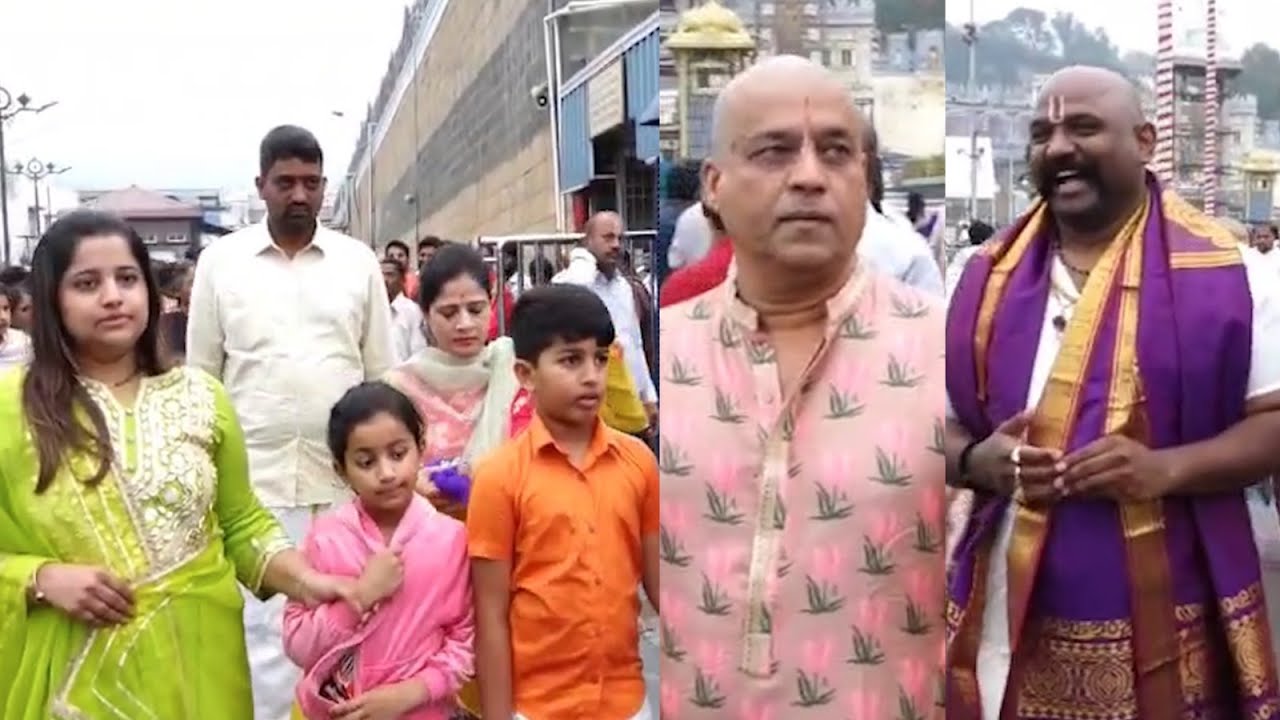 Actor Jeevan Kumar & Producer Sirish Visits Tirumala Temple | Dil Raju | Filmylooks