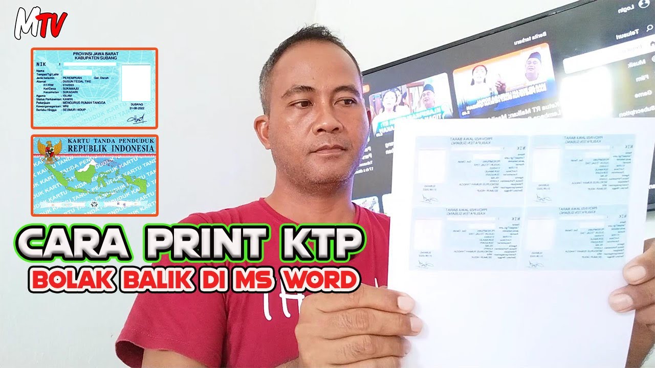 Cara Print KTP bolak balik supaya presisi di Ms Word | Cara mudah cetak ktp bolak balik