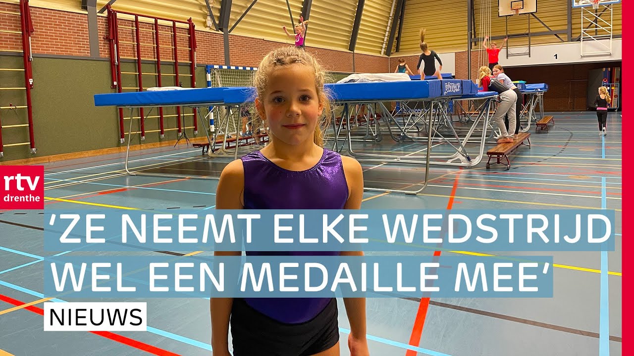 Wonderkind Evi (8) is Nederlands kampioen trampolinespringen | Expeditie Nederland | RTV Drenthe