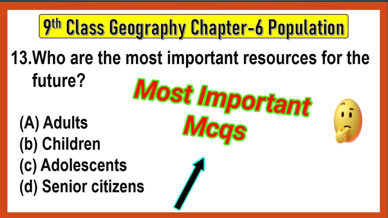 CBSE Class 9 Geography Book Chapter 6 &ldquo;Population&rdquo; Multiple Choice Questions with Answers