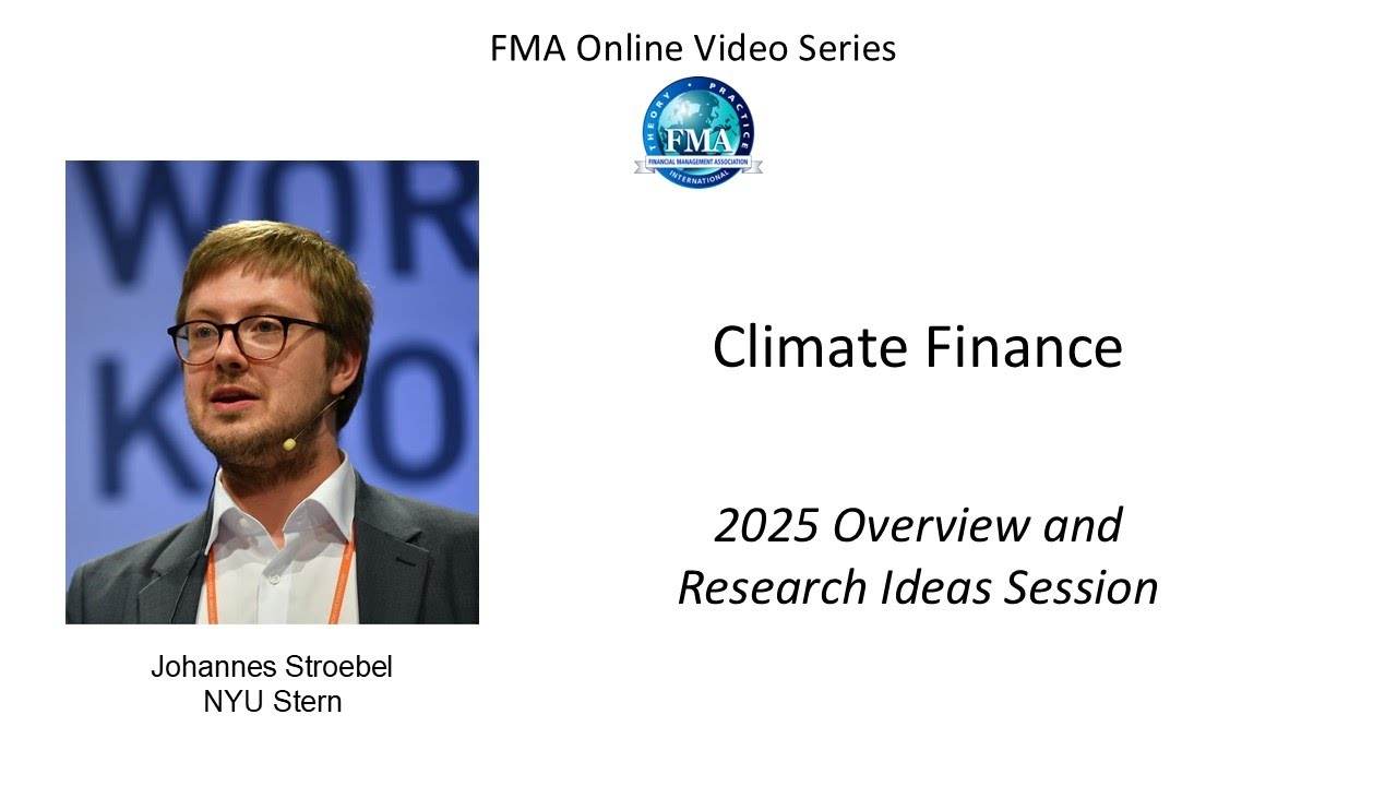Climate Finance - Johannes Stroebel