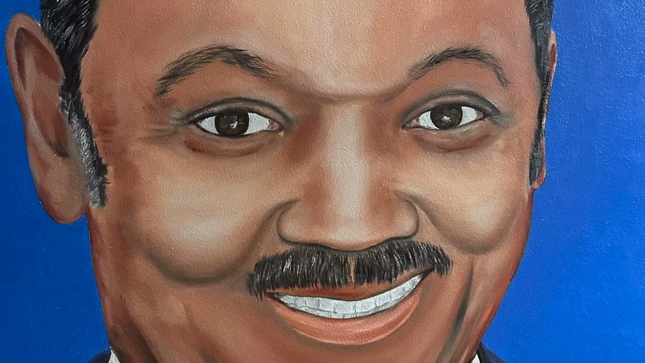(Rev. Jesse Jackson ) 36X48 Oil Painting  - Keep Hope - Alive