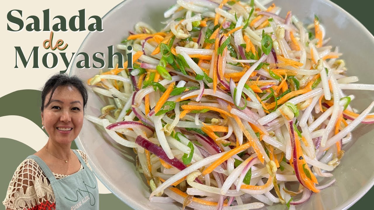 SALADA DE MOYASHI | Salada de broto de feij&atilde;o muito refrescante e crocante