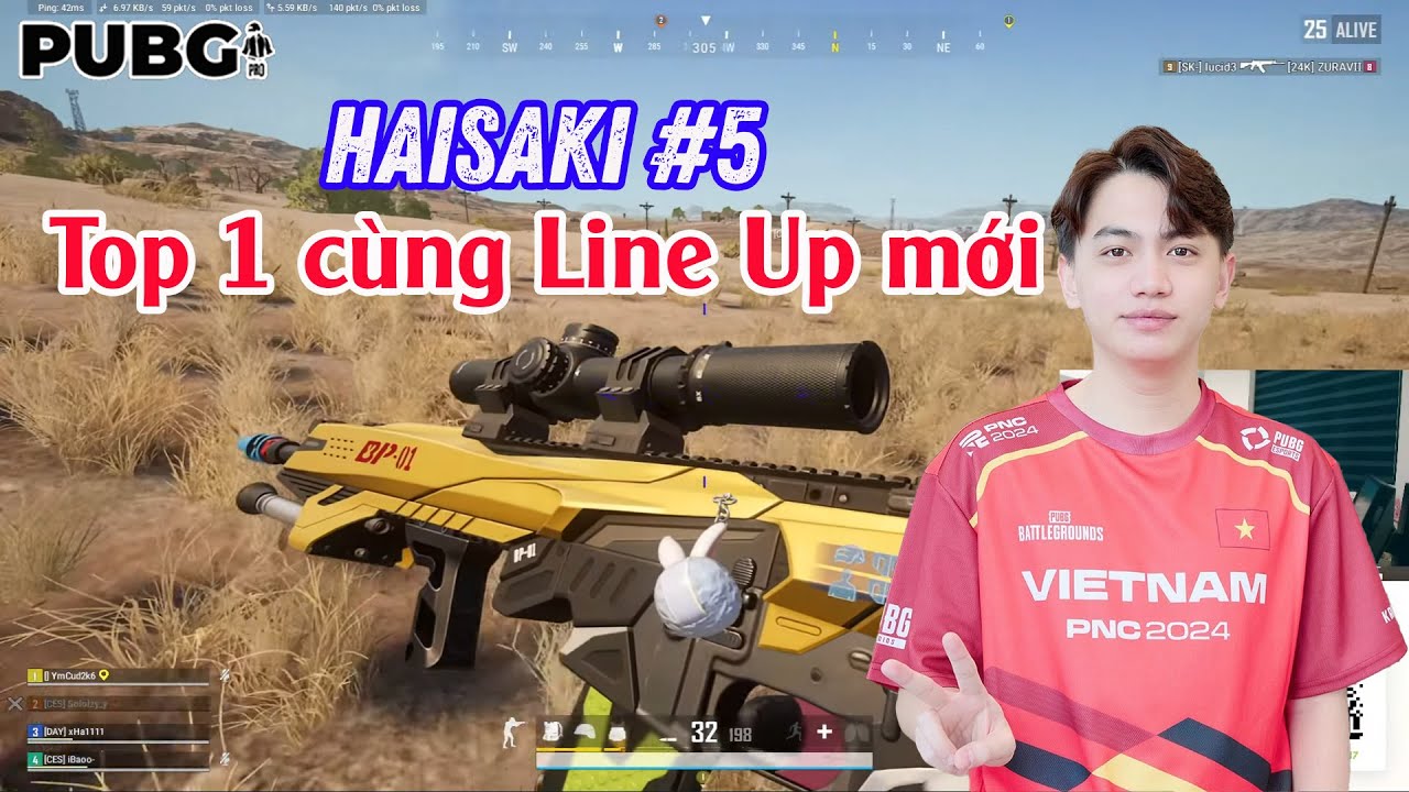 PUBG PC I CES_Haisaki #5 I Line up Haisaki, YmCud, Sololzy, LamBao
