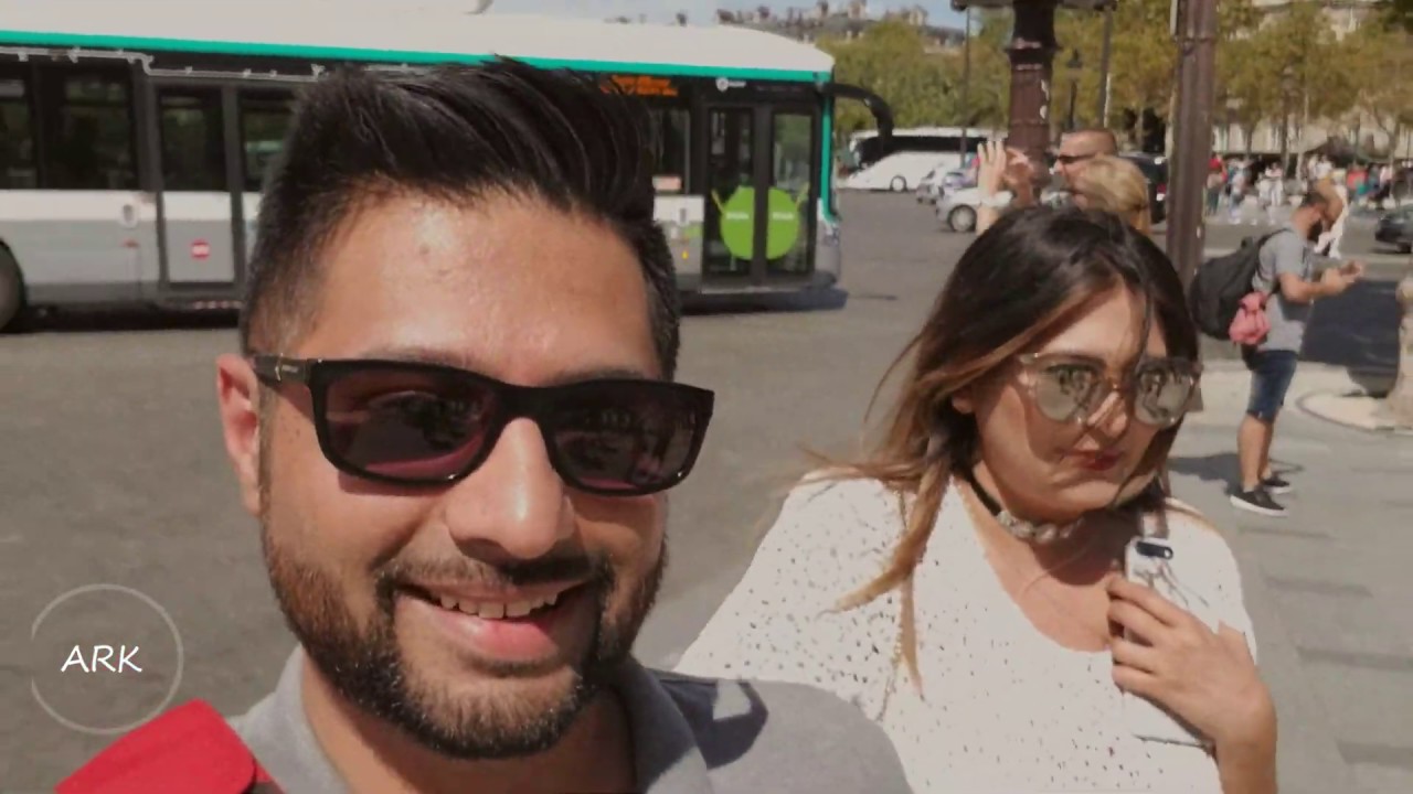 Running through Paris traffic and visiting the Eiffel Tower
