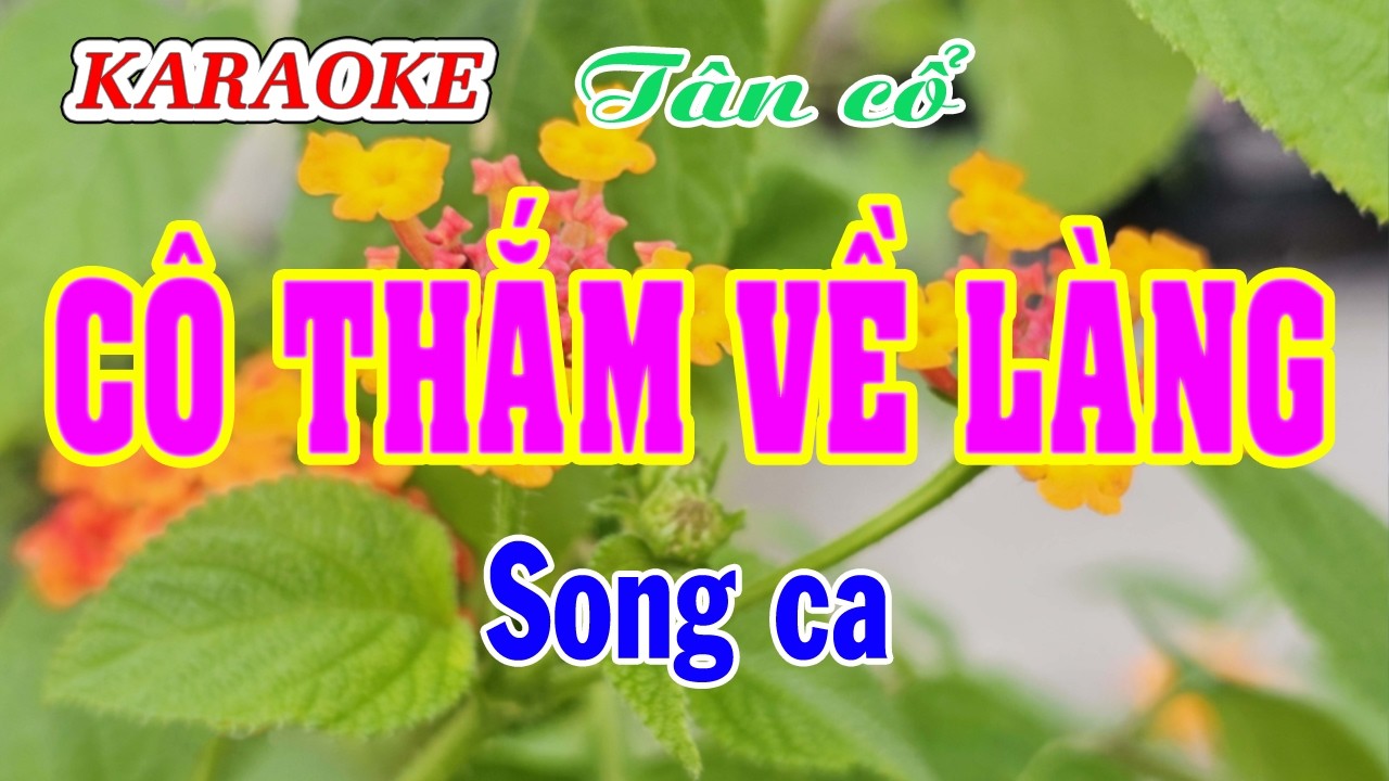 Karaoke  _ Cô Thắm Về Làng  _ Song Ca