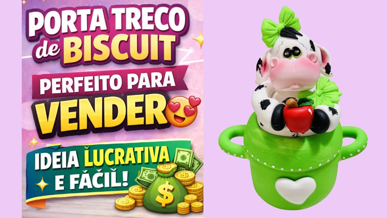 VOCÊ NÃO VAI ACREDITAR COMO FIZ ESSE PORTA TRECO DE BISCUIT 😍💖 Fácil e Lindo!