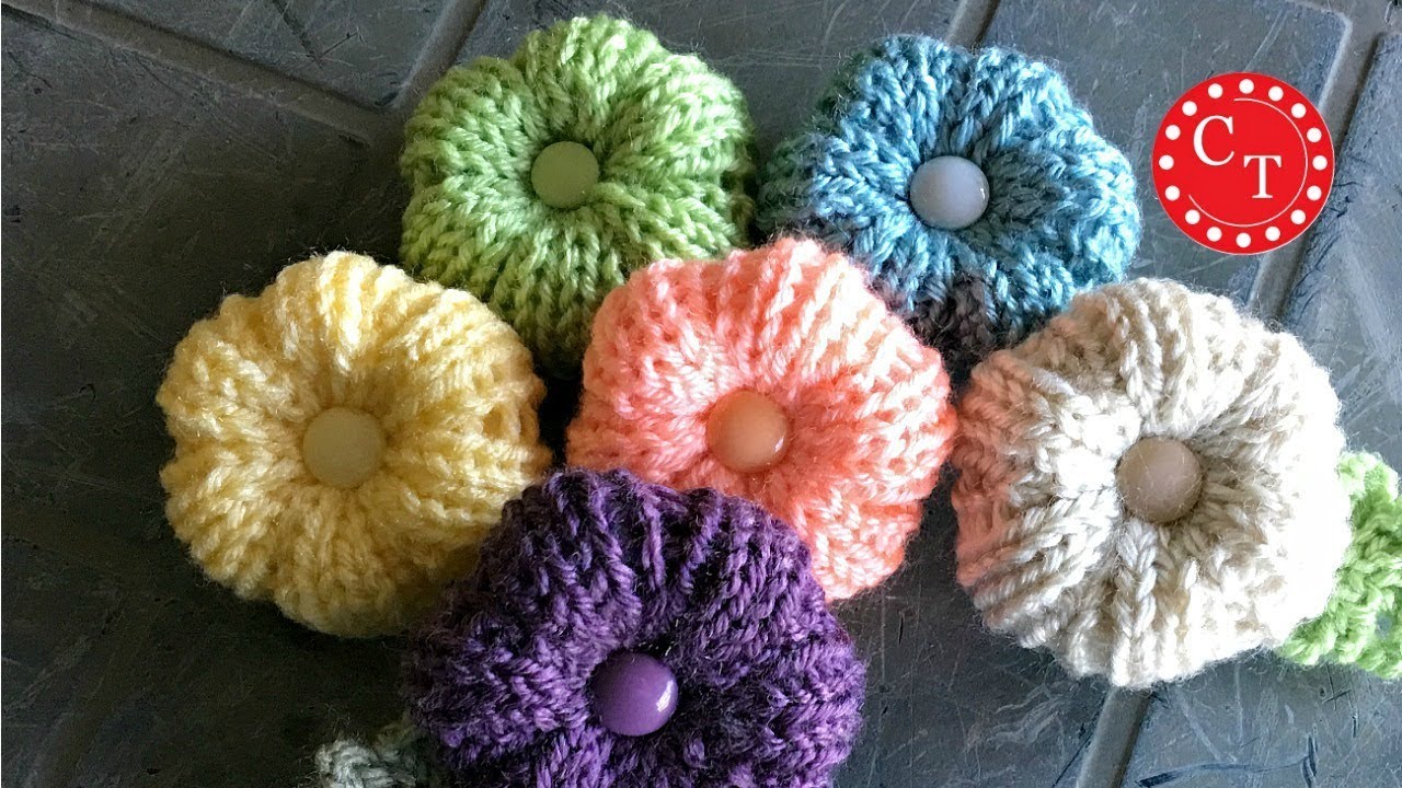 Como Tejer Flores con Telar Redondo | Rib Stitch Flower | Loomahat