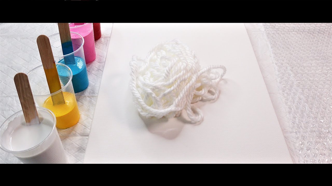 String Pulling Fluid Art ! Acrylic Paint Pouring by KaMaMi Art & Design