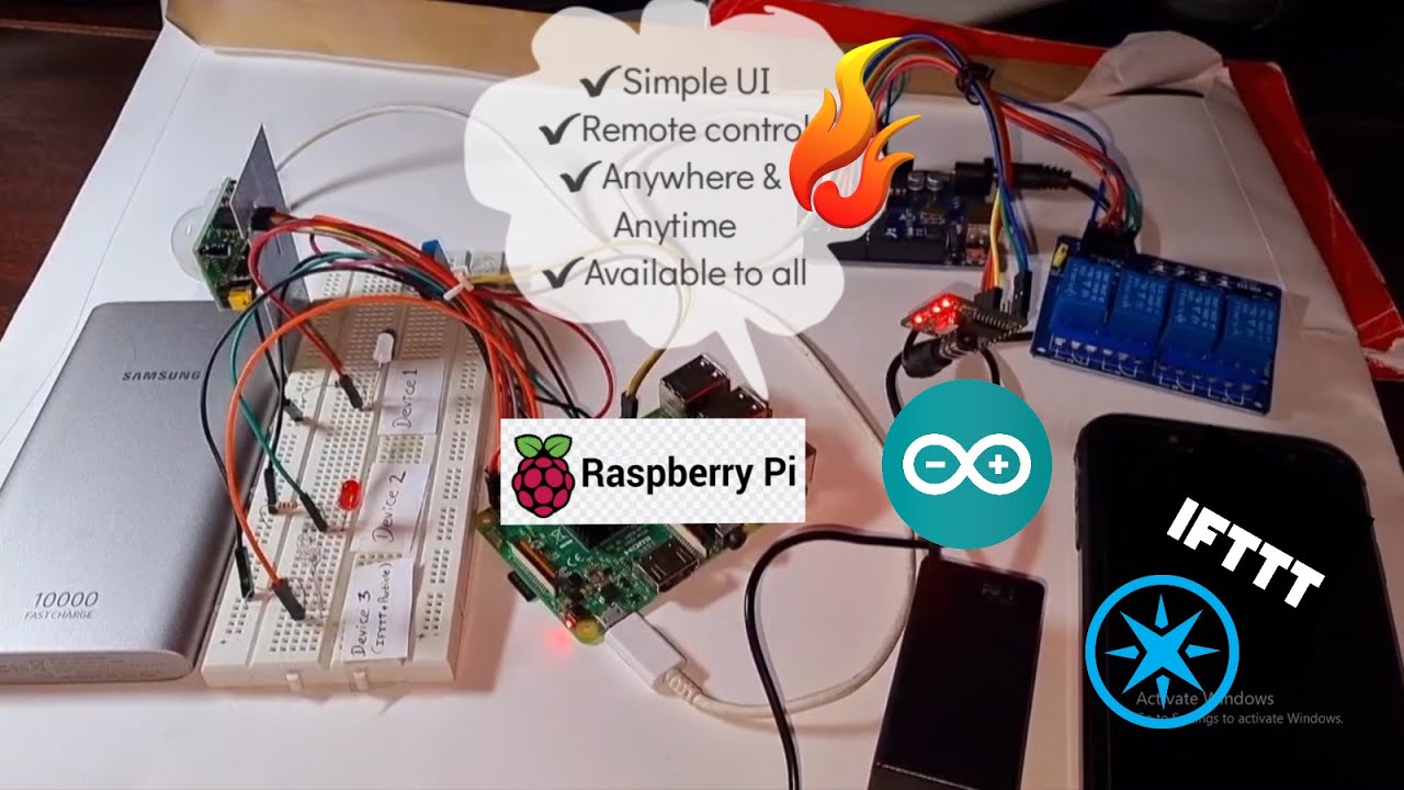 Home Automation system using Blynk + DHT11 & PIRsensors + DTMF phone call (FYP)