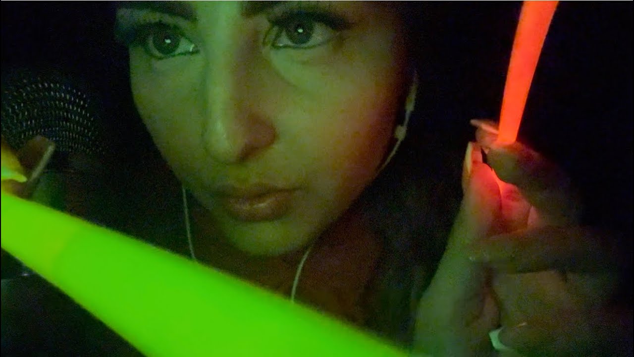 Neon Dreams 🧡💛 ASMR Mouth Sounds & Glowing Stick Triggers ✨