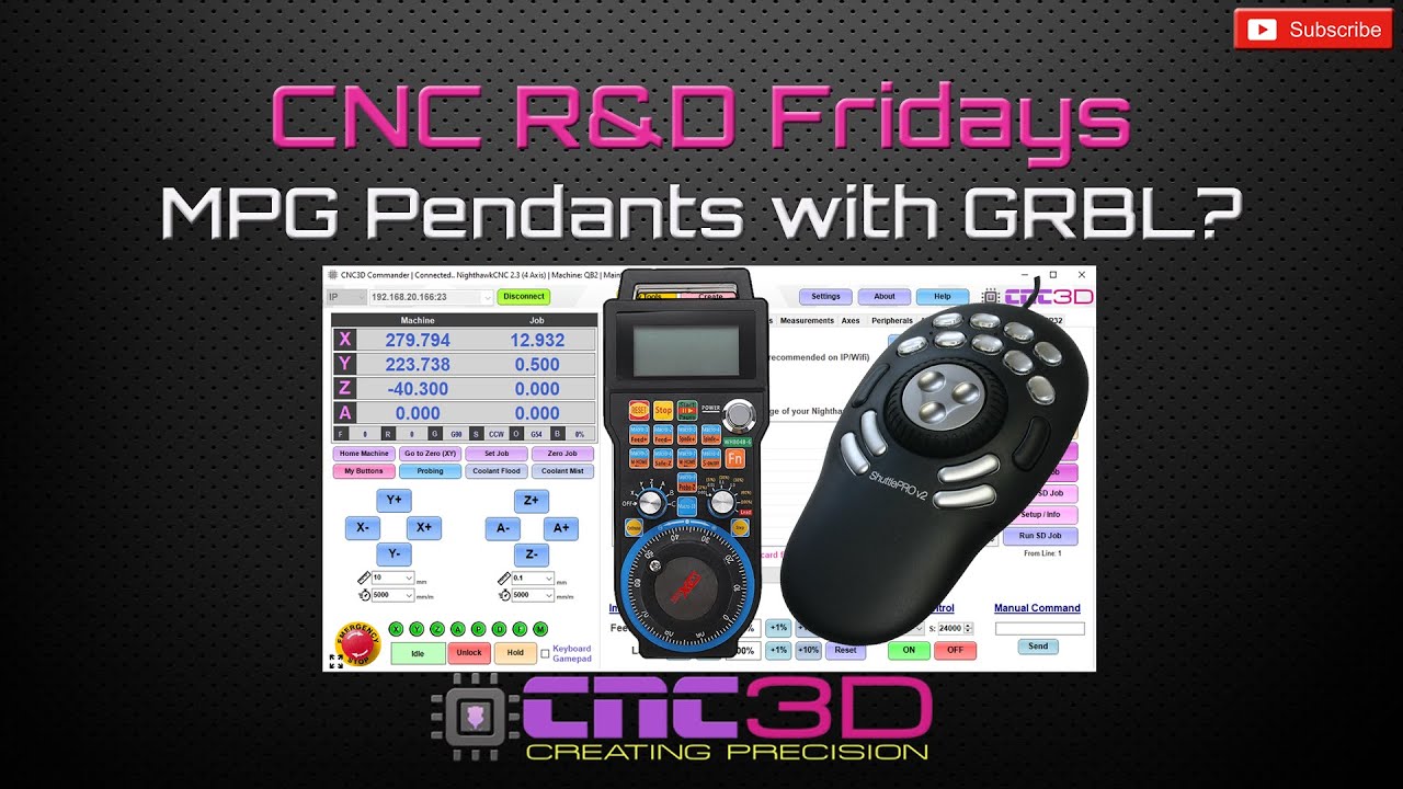 CNC R&D Fridays! - Interfacing MPG pendants to Commander on GRBL?