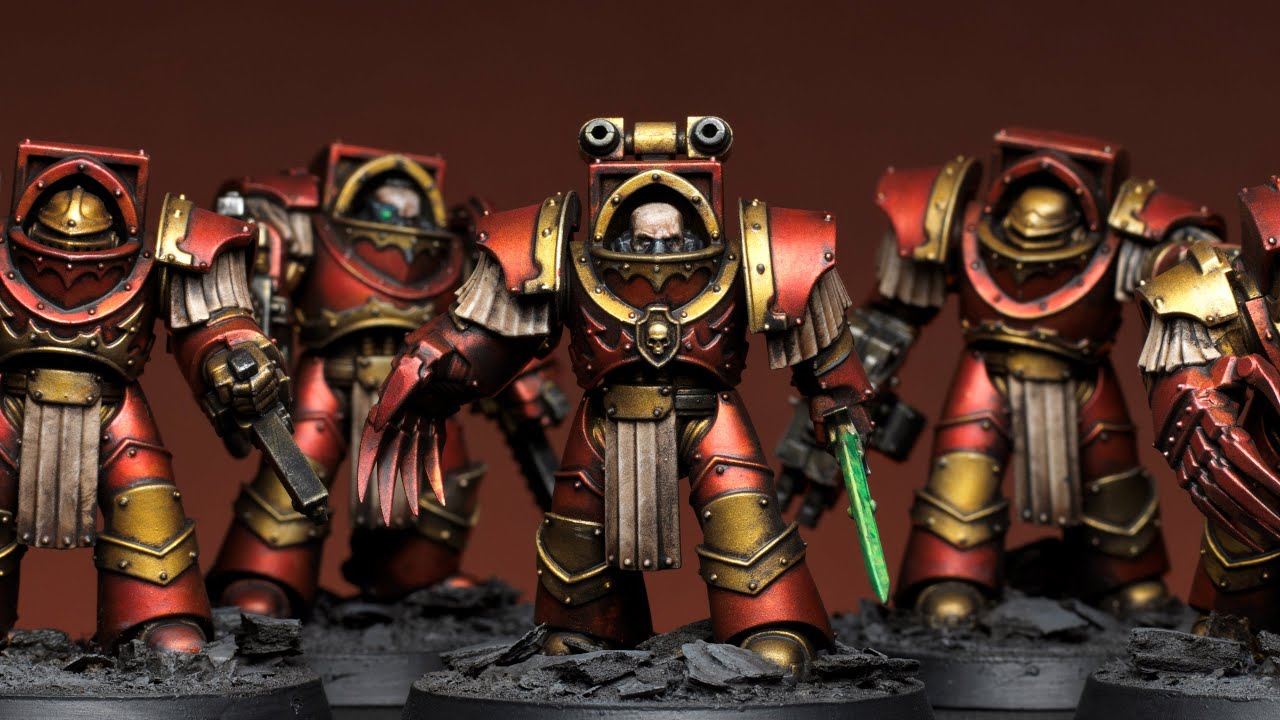 Терминаторы Warhammer красного цвета (металлик) [спидпэйнт]
