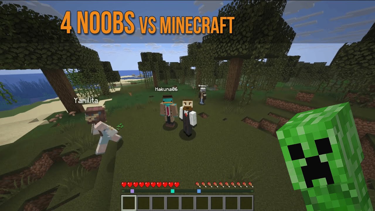 4 NOOBS vs Minecraft | EP. 1 - Ft. 