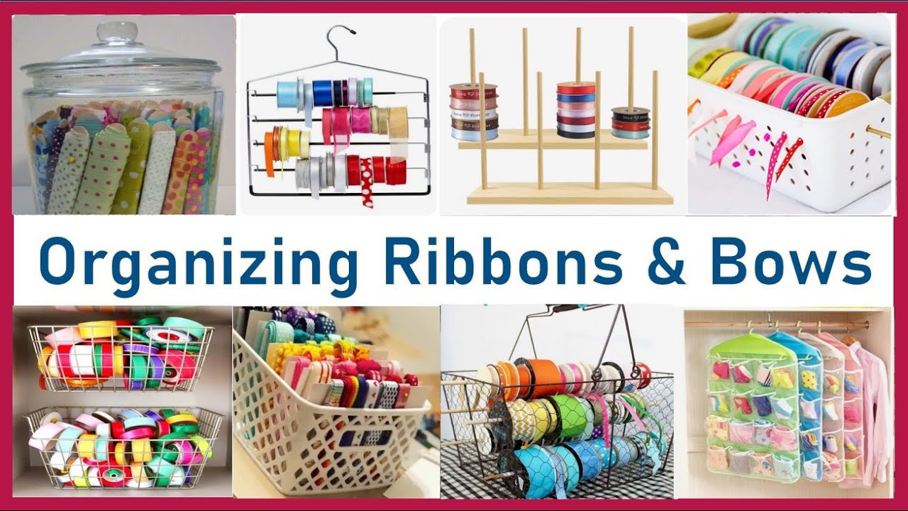 RIBBONS & BOW ORGANIZATION #organization #organizing #ribbon #ribbon  #bow #bows #storage #ideas
