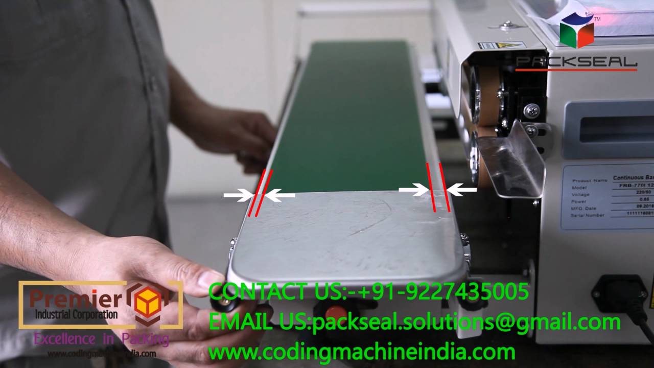 HOW TO ADJUST CONVERYOR BELT IN  CONTINOUS SEALING MACHINE