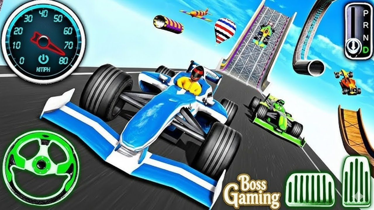 Impossible Formula Car Mega Ramp Stunts 😱 Extreme Formula Car Stunt Gameplay | BossMegaRamp