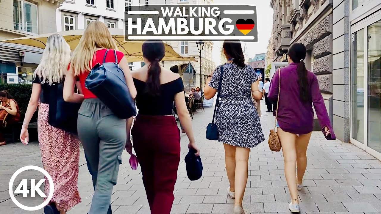 [4K] Walking in Hamburg Germany 2020 - Summer Day City Walk Tour