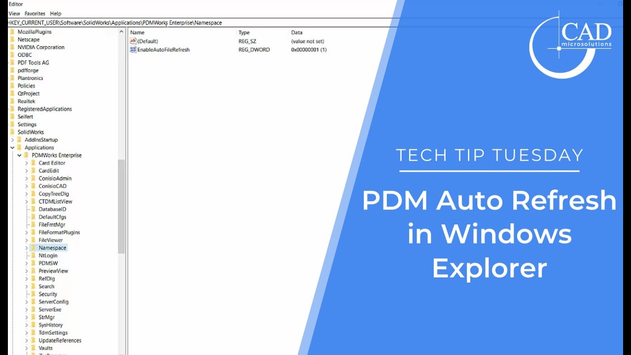 Tech Tip: PDM Auto Refresh in Windows Explorer