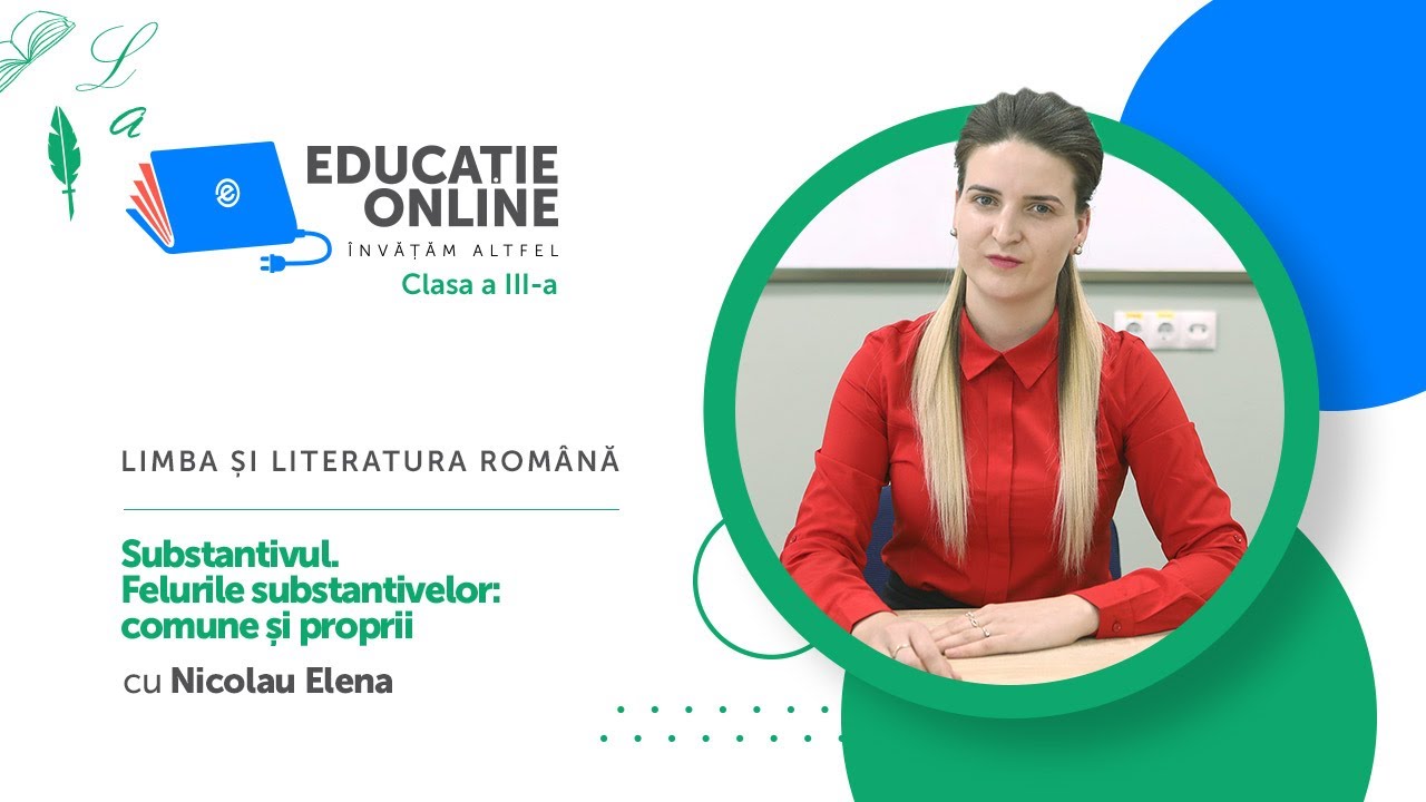 Limba și literatura română, Clasa a III-a, Substantivul. Felurile substantivelor: comune și proprii