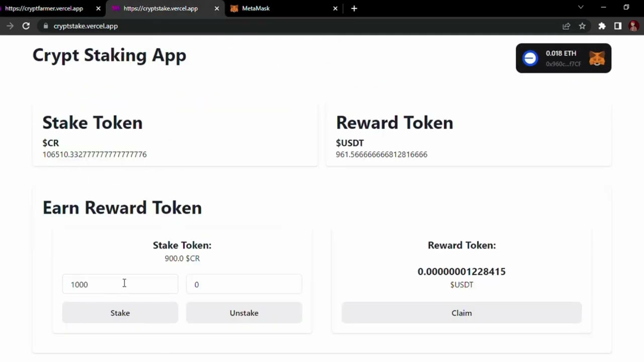 Create Staking Website With Token Rewards