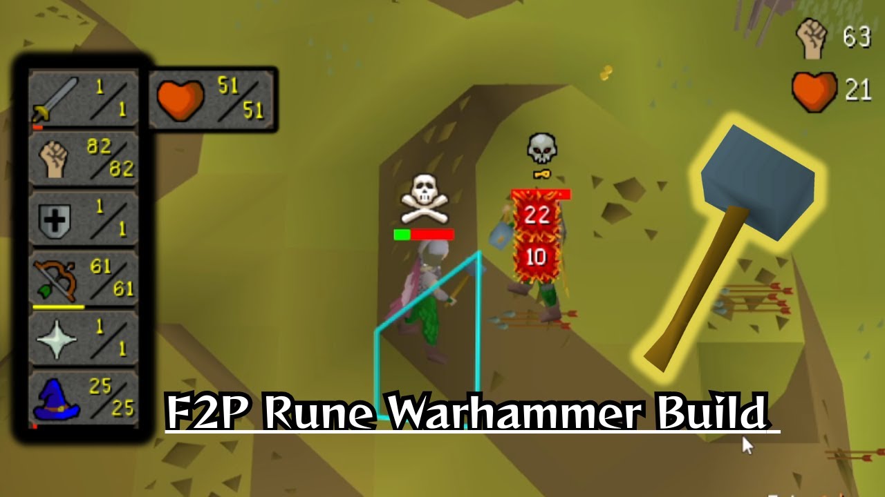 Smashing PKers with the Rune Warhammer (F2P OSRS)