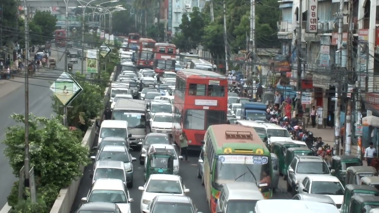 Traffic jam in Dhaka ,Bijoy Saroni.