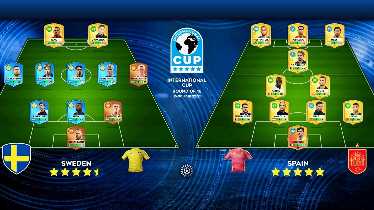 DLS 26 | SWEDEN vs SPAIN 🇸🇪🇪🇸 | INTERNATIONAL CUP ROUND OF 16 🔥