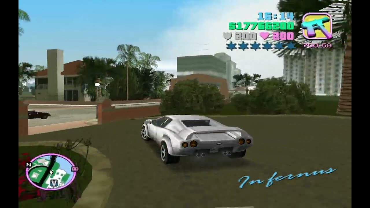 GTA Vice City Drive in Infernus (fastest car) with radio mashup from several stations for nostalgia