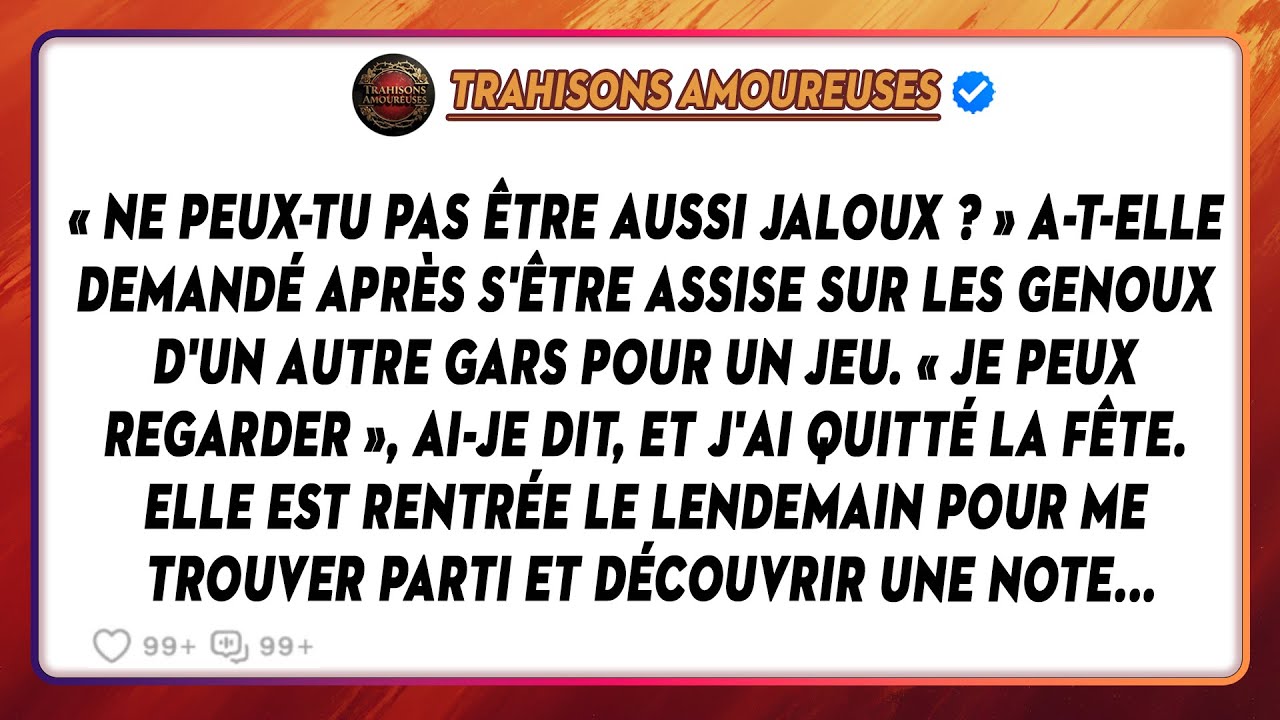 « Ne Peux-tu Pas Être Aussi Jaloux ? » A-t-elle Demandé Après S'être Assise Sur Les Genoux D'un...