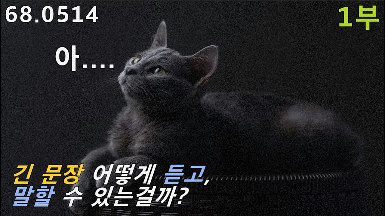 긴 문장 듣고/말할 수 있는 비법을 공개합니다. 68.0514, 운배영
