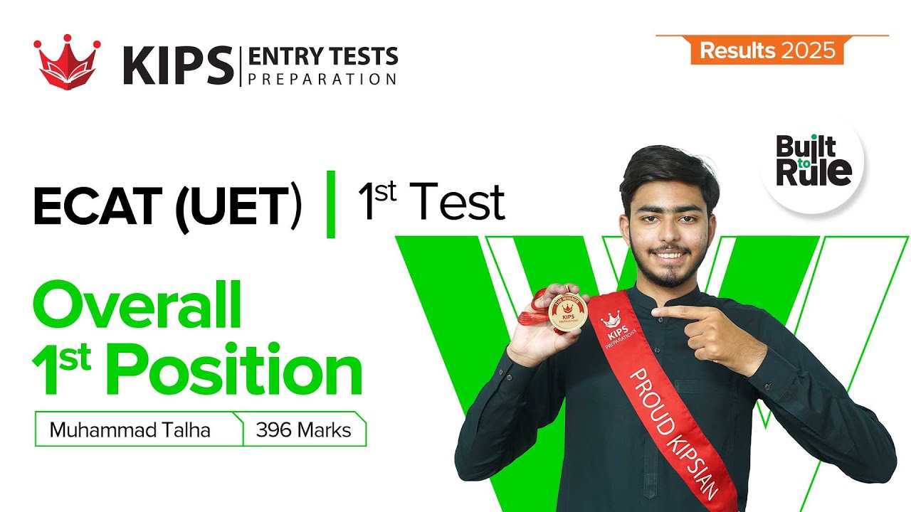 𝗞𝗜𝗣𝗦 𝗘𝗻𝘁𝗿𝘆 𝗧𝗲𝘀𝘁𝘀 𝗣𝗿𝗲𝗽𝗮𝗿𝗮𝘁𝗶𝗼𝗻 | 𝗘𝗖𝗔𝗧-𝗨𝗘𝗧 (𝟭𝘀𝘁 𝗧𝗲𝘀𝘁) 𝗥𝗲𝘀𝘂𝗹𝘁𝘀 𝟮𝟬𝟮𝟱 𝗠𝘂𝗵𝗮𝗺𝗺𝗮𝗱 𝗧𝗮𝗹𝗵𝗮 𝗢𝘃𝗲𝗿𝗮𝗹𝗹 𝟭𝘀𝘁 𝗣𝗼𝘀𝗶𝘁𝗶𝗼𝗻