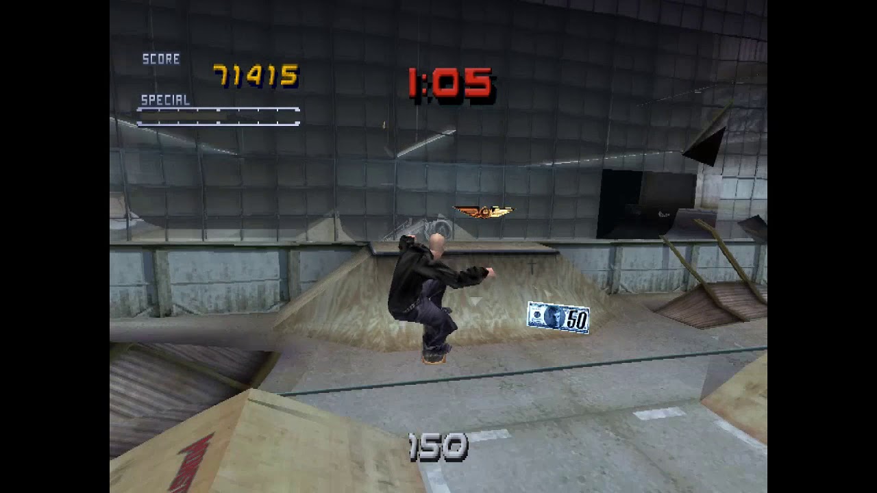 THPS2 Hangar All Goals & Cash Run