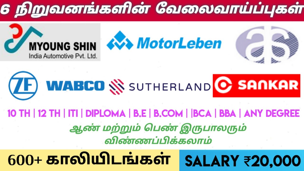 Today Opening Jobs||Male & Female||Ambattur Jobs||Tamilnadu Jobs||Mnc Jobs||