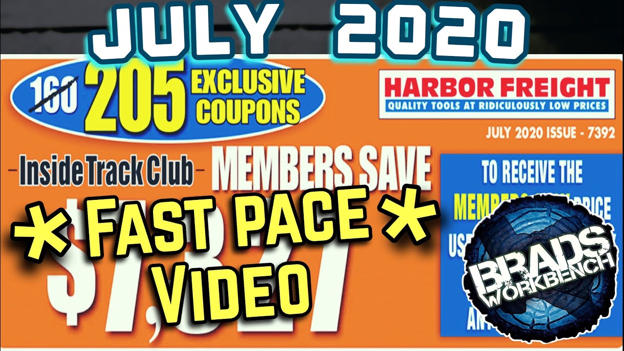 Harbor Freight MONTHLY Inside Track Club COUPONS || JULY 2020