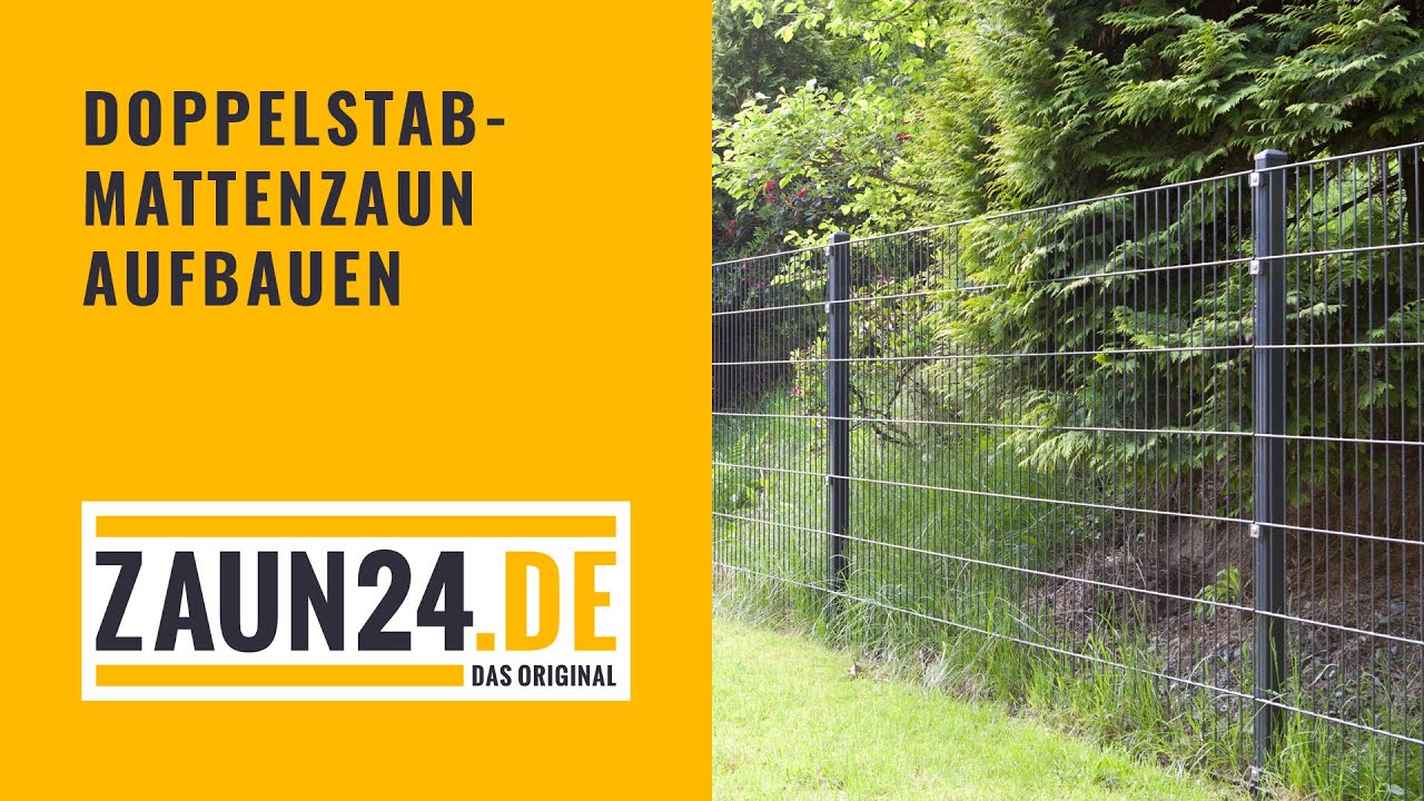 Doppelstabmattenzaun aufbauen - Montagevideo | ZAUN24