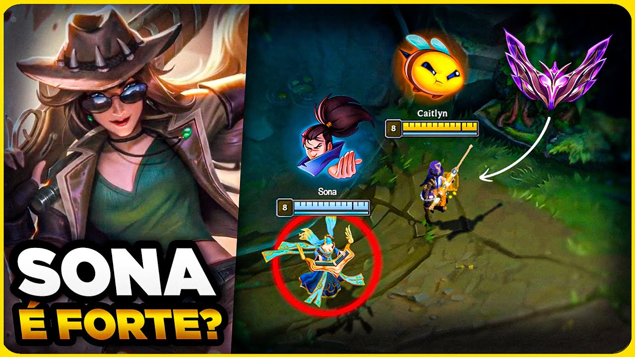 COMO JOGAR DE ADC COM UMA SONA DE SUPORTE | MONO CAITLYN GAMEPLAY
