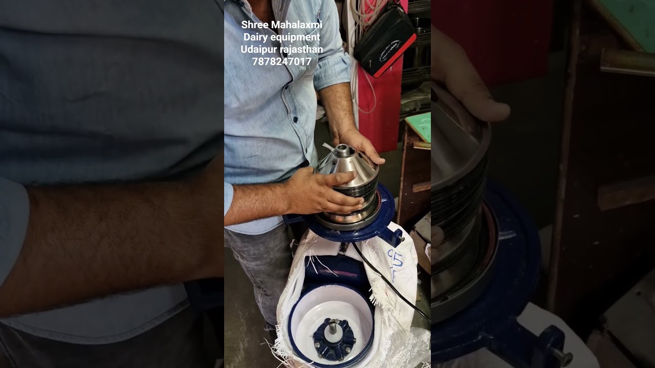 cream separator machine  assembly complete information.