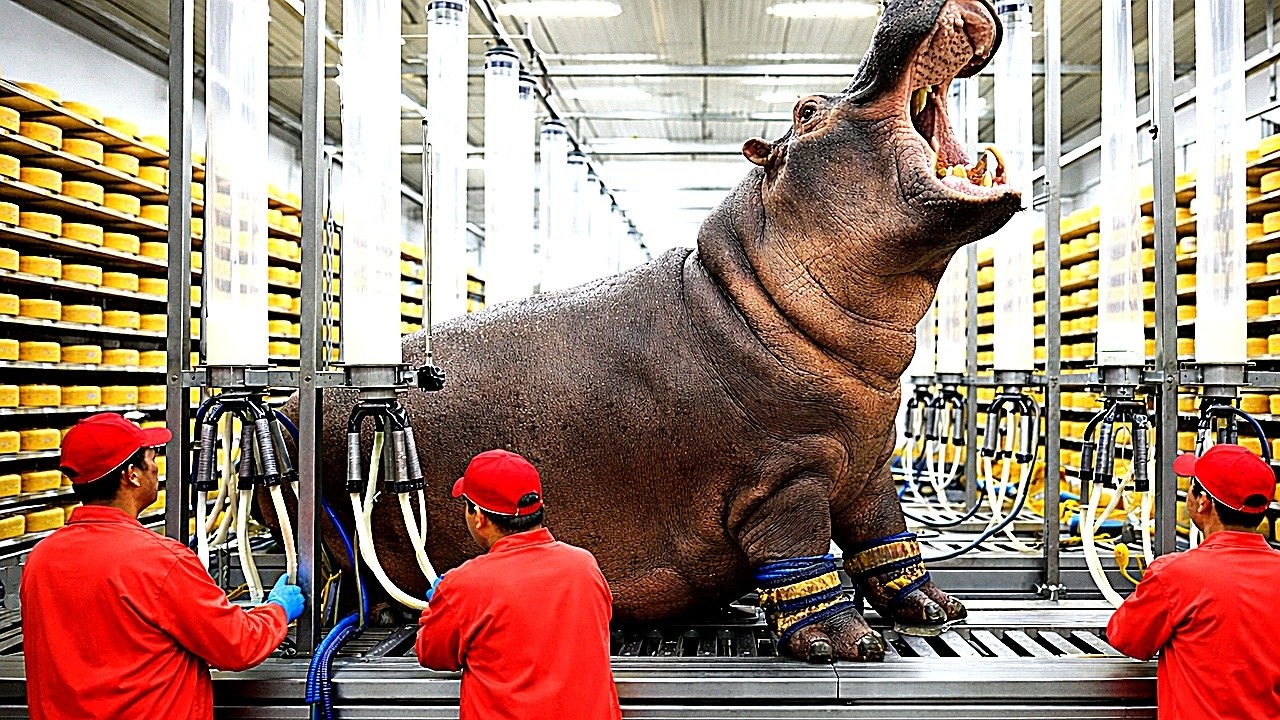 Inside the Hippo Cheese Factory 🧀 | Full Process of Million-Dollar Cheese Production